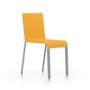.03, Stackable, Base powder-coated silver sleek, Without armrests, Mango
