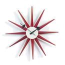 Sunburst Clock, Red