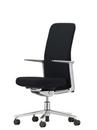Pacific Chair, Medium, Nero, Fixed armrests (aluminium), Light, Aluminium polished