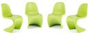 Panton Chair dark lime Promotion Set of 4