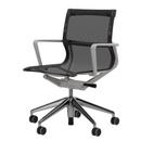 Physix, TrioKnit black pearl, Soft grey / Aluminium, polished, Soft castors for hard floor surfaces