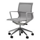 Physix, TrioKnit silver grey, Soft grey / Aluminium, polished, Hard castors for carpets