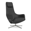 Repos, Chair Repos, Fabric Dumet carbon/black, 41 cm, Polished