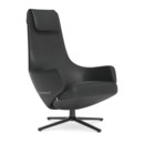 Repos, Chair Repos, Leather Premium asphalt, 46 cm, Basic dark