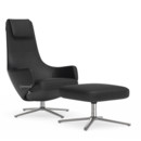 Repos, Chair Repos & Ottoman, Leather Premium F nero, 41 cm, Polished