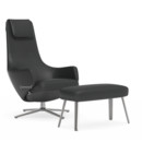 Repos, Chair Repos & Panchina, Leather Premium asphalt, 46 cm, Polished