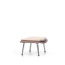 Slow Chair Ottoman, Base polished, Red/Crème