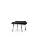 Slow Chair Ottoman, Base polished, Black