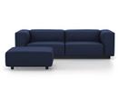 Soft Modular Sofa, Laser dark blue, With Ottoman