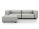 Soft Modular Sofa, Laser stonegrey, With Ottoman