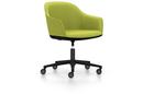 Softshell Chair with five star base, Aluminum base powder coated basic dark, Plano, Avocado