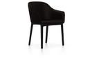 Softshell Chair with four-legged base, Basic dark, Plano, Brown