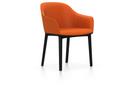 Softshell Chair with four-legged base, Basic dark, Plano, Orange