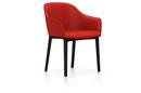Softshell Chair with four-legged base, Basic dark, Plano, Poppy red