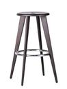 Tabouret Haut, Black oak, chrome foot rests