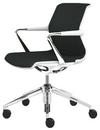 Unix Chair with Five Star Base, Diamond Mesh asphalt, Soft grey