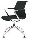 Unix Chair with Four Star Base, Diamond Mesh asphalt, Basic dark