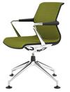 Unix Chair with Four Star Base, Diamond Mesh avocado, Basic dark