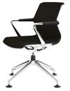 Unix Chair with Four Star Base, Diamond Mesh brown, Basic dark