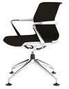 Unix Chair with Four Star Base, Diamond Mesh brown, Soft grey