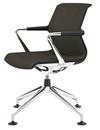 Unix Chair with Four Star Base, Diamond Mesh dimgrey, Basic dark