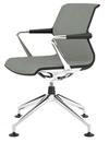 Unix Chair with Four Star Base, Diamond Mesh ice grey, Basic dark