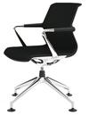 Unix Chair with Four Star Base, Diamond Mesh nero, Basic dark