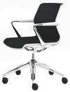 Unix Chair with Five Star Base, Silk mesh asphalt, Soft grey