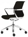 Unix Chair with Five Star Base, Silk Mesh brown, Soft grey