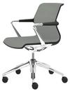 Unix Chair with Five Star Base, Silk Mesh ice grey, Basic dark