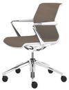 Unix Chair with Five Star Base, Silk Mesh mauve grey, Soft grey