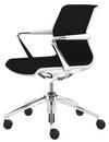 Unix Chair with Five Star Base, Silk Mesh nero, Soft grey