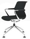 Unix Chair with Four Star Base, Silk mesh asphalt, Basic dark