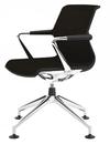 Unix Chair with Four Star Base, Silk Mesh brown, Basic dark