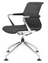 Unix Chair with Four Star Base, Silk Mesh dimgrey, Basic dark