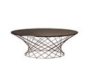 Oota, H 35 x ø 101 cm, Brown glass, Matt bronze powder-coated