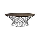 Oota, H 35 x ø 101 cm, Brown glass, Matt black powder-coated