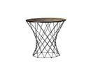 Oota, H 47 x ø 52 cm, Brown glass, Matt black powder-coated