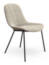 Sheru Chair, Fabric Gaia linen, Vintage leather nutmag, Matt black powder-coated