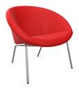 369 , Fabric Divina red, High gloss chrome-plated