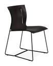 Cuoio Chair, Leather Saddle black, Without armrests
