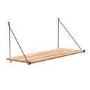 Loop Shelf, Black, Natural bamboo 