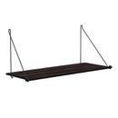 Loop Shelf, Black, Dark bamboo