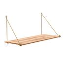 Loop Shelf, Brass, Natural bamboo 