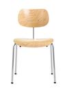 SE 68, Stackable, Without upholstery, Chrome-plated, Without armrests, Natural