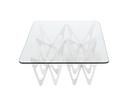Couch Table Butterfly, Oak veneer white lacquered, 90 x 90 cm