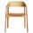 Andersen - AC2 Dining Chair, Matt lacquered natural oak, With seat upholstery, cognac leather