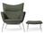 Carl Hansen & Søn - CH445 Wing Chair, Passion - green, With footstool