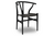 Carl Hansen & Søn - CH24 Wishbone Chair, Black lacquered beech, Black mesh