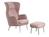 Fritz Hansen - Ro, Light pink, With footstool